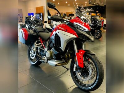 New 2023 Ducati Sport Touring Motorcycle Multistrada V4S Travel & Radar – Red/Spoked Wheels
