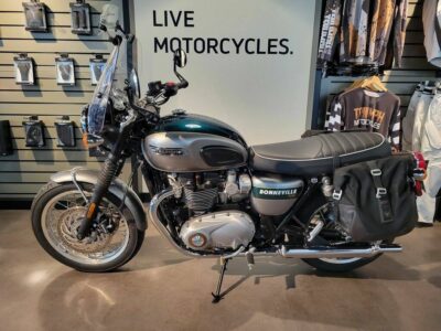 Used 2022 Triumph Standard Motorcycle Bonneville T120 Gold Line Silver Ice / Competition Gree