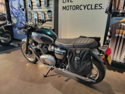 Used 2022 Triumph Standard Motorcycle Bonneville T120 Gold Line Silver Ice / Competition Gree