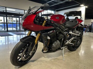 New 2023 Triumph Standard Motorcycle Speed Triple 1200 RR Red Hopper / Storm Grey