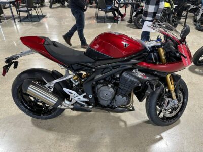 New 2023 Triumph Standard Motorcycle Speed Triple 1200 RR Red Hopper / Storm Grey