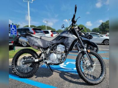 New 2024 Kawasaki Dual Sport Motorcycle KLX®300 Cypher Camo Gray