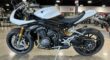 New 2022 Triumph Sportbike Motorcycle Speed Triple 1200 RR Crystal White Storm Grey