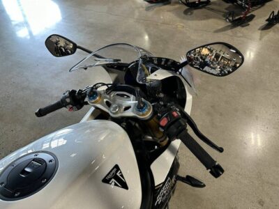 New 2022 Triumph Sportbike Motorcycle Speed Triple 1200 RR Crystal White Storm Grey