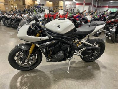 Used 2022 Triumph Standard Motorcycle Speed Triple 1200 RR Crystal White Storm Grey